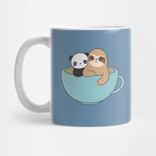 Kawaii Cute Panda and Sloth Mug